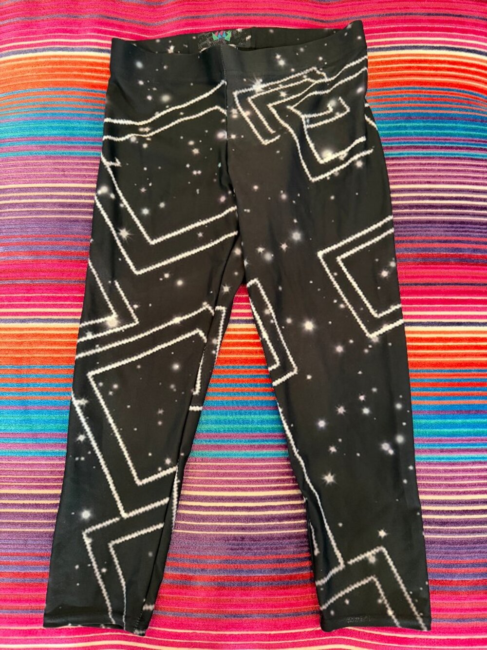 A Circus of Light Phish Kasvot Växt Cube Print Capri Leggings Medium Like New